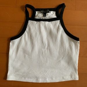 Topshop Cropped Ribbed Tank Top